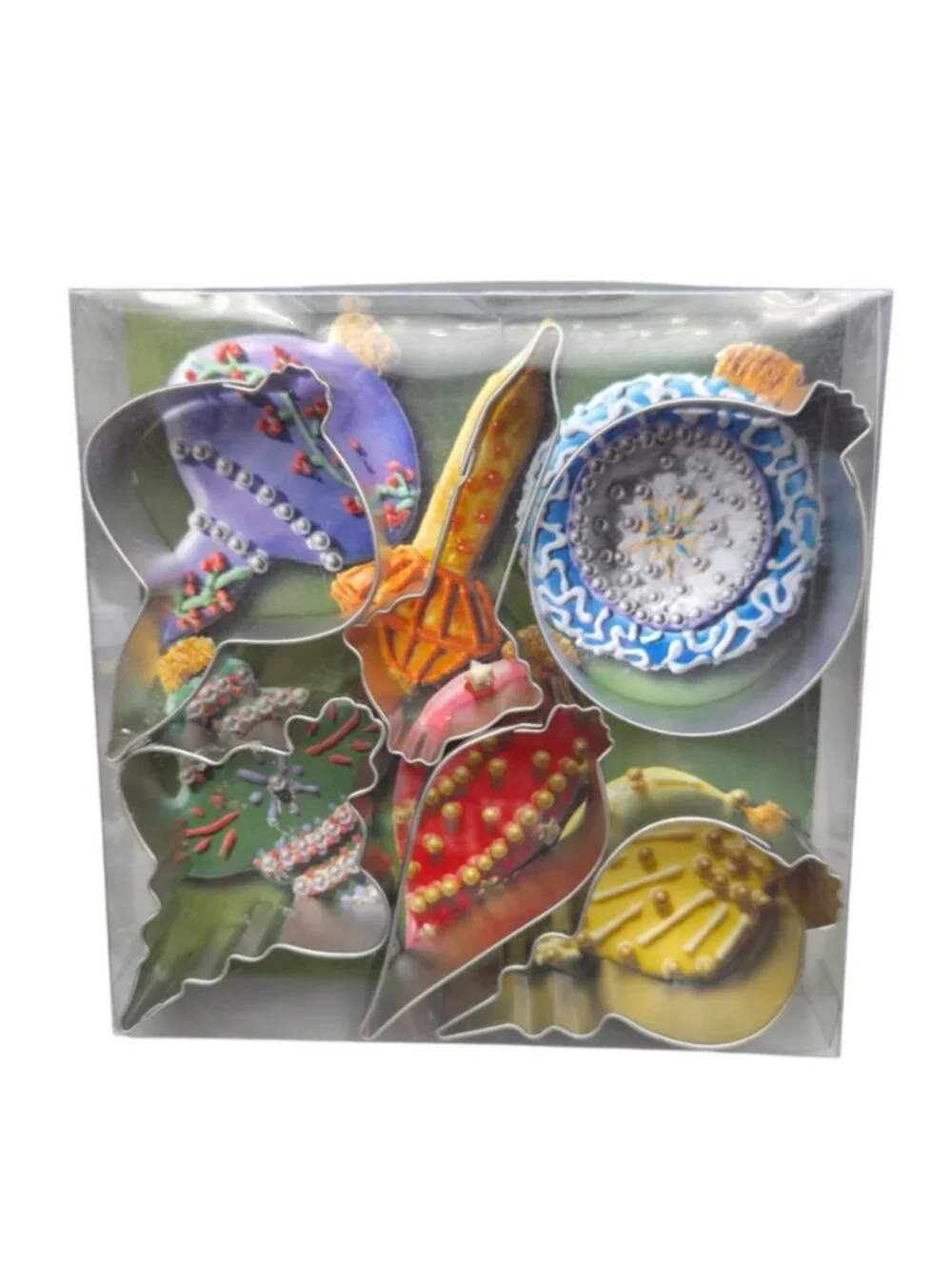 Christmas Ornament Cookie Cutter Set 6 Piece Cookie Recipe Included